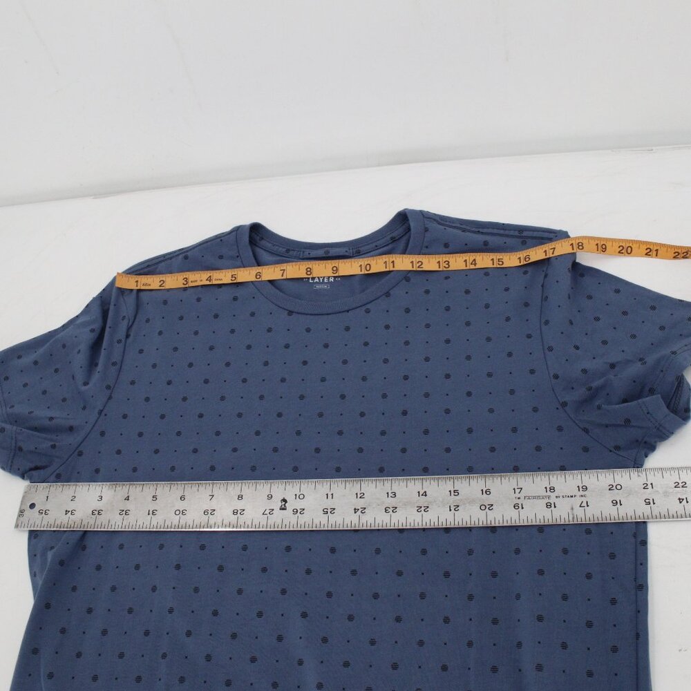 Marine Layer Shirt Mens Medium Geometric Crew Neck Short Sleeve Cotton Modal geo - Picture 10 of 10